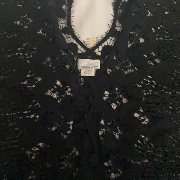 Miguelina black crochet kaftan - Picture 2 of 3